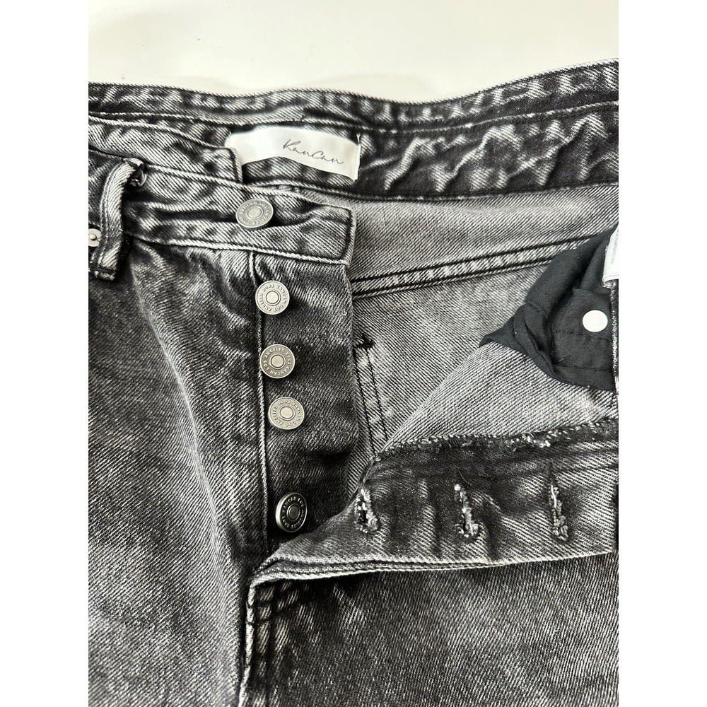 KanCan Wide Leg Jeans‎ Women's Size 5/26 (27x32) Black Button Fly - Picture 4 of 8